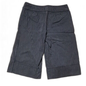 Ann Taylor Loft Marisa Pinstripe Capri Dress Pants Black Career Office Sz. 8